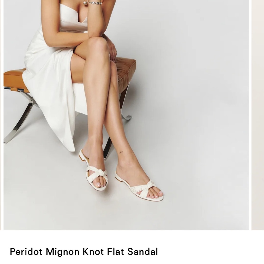 Reformation Peridot Knot Sandal - Cream